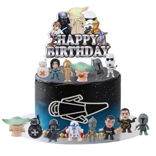 15 Stück Star Krieg Tortendeko Set, Mini Figuren Kuchen Deko, Cartoon Tortenfiguren Set Kinder Party Geburtstag Kuchen Dekoration für Mädchen Junge 15 Stück Star Krieg Tortendeko Set, Mini Figuren Kuchen Deko, Cartoon Tortenfiguren Set Kinder Party Geburtstag Kuchen Dekoration für Mädchen Junge von Ainvliya
