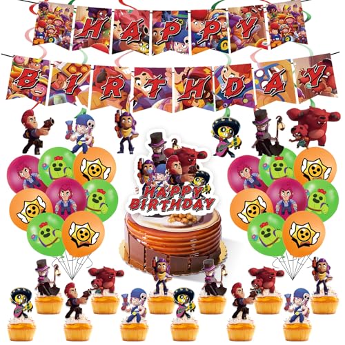 50 Stück Stars Geburtstagsdeko Set, Braw Stas Kindergeburtstag Deko, Cartoon Luftballons Geburtstag Dekoration Set für Kinder Jungen Mädchen Themenpartys Dekorationen 50 Stück Stars Geburtstagsdeko Set, Braw Stas Kindergeburtstag Deko, Cartoon Luftballons Geburtstag Dekoration Set für Kinder Jungen Mädchen Themenpartys Dekorationen von Ainvliya