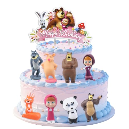 9 Stück Masha Und der Bär Figuren Tortendeko,Masha Und Der Bär kuchendeko, Cartoon Tortenfiguren Set Geburtstag Kuchen Dekoration für Mädchen Junge 9 Stück Masha Und der Bär Figuren Tortendeko,Masha Und Der Bär kuchendeko, Cartoon Tortenfiguren Set Geburtstag Kuchen Dekoration für Mädchen Junge von Ainvliya