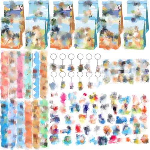 104PCS Mitgebsel Kindergeburtstag Set, Geburtstagsdeko Party Mitgebsel Party Deko Kindergeburtstag Schlüsselschnalle DIY Aufkleber Geschenktüten Schnapparmband Kindergeburtstag Gastgeschenk 104PCS Mitgebsel Kindergeburtstag Set, Geburtstagsdeko Party Mitgebsel Party Deko Kindergeburtstag Schlüsselschnalle DIY Aufkleber Geschenktüten Schnapparmband Kindergeburtstag Gastgeschenk von Ainvliya