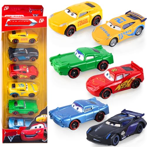 Ainvliya Cars Spielzeugauto Model, Mc-Queen Metall Mini Modellauto Auto Car Toys Die Cast Spielzeugaut Spielfahrzeuge Kleine Fahrzeuge Autos Geburtstag Geschenk Spielzeug für Jungen Kinder Kindertage von Ainvliya