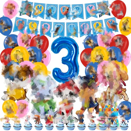 Geburtstagsdeko 3 Jahre Blau Luftballons Jungen- Kindergeburtstag Deko Folienballon Happy Birthday Geburtstag Balloon Banner Tortendeko Partyzubehör für Kinder Hund Party Geburtstag Supplies ballon Geburtstagsdeko 3 Jahre Blau Luftballons Jungen- Kindergeburtstag Deko Folienballon Happy Birthday Geburtstag Balloon Banner Tortendeko Partyzubehör für Kinder Hund Party Geburtstag Supplies ballon von Ainvliya
