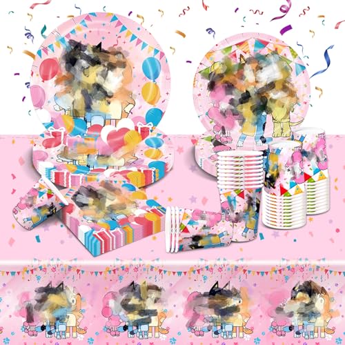 Geburtstagsdeko Partygeschirr Set- 51Pcs Geburtstag Geschirr Tableware Kindergeburtstag Teller Kit Partyzubehör Supplies mit Servietten Tischdecke Pappbecher Pappteller Kinder Party Deko Set-blue Geburtstagsdeko Partygeschirr Set- 51Pcs Geburtstag Geschirr Tableware Kindergeburtstag Teller Kit Partyzubehör Supplies mit Servietten Tischdecke Pappbecher Pappteller Kinder Party Deko Set-blue von Ainvliya