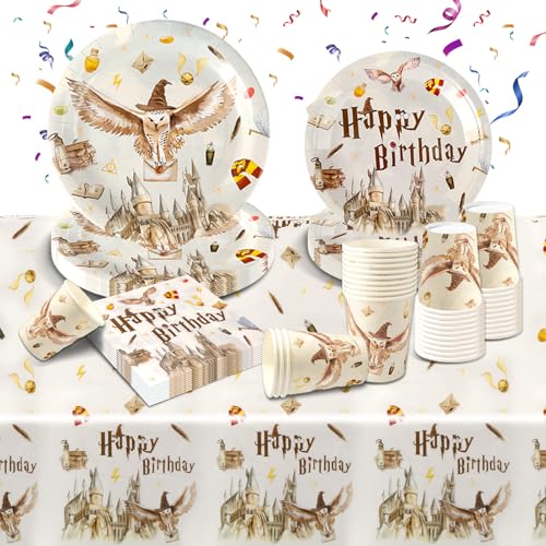 Geburtstagsdeko Partygeschirr Set- 51Pcs Geburtstag Geschirr Tableware Kindergeburtstag Teller Kit Partyzubehör Supplies mit Servietten Tischdecke Pappbecher Pappteller Kinder Party Deko für 10 Gäste Geburtstagsdeko Partygeschirr Set- 51Pcs Geburtstag Geschirr Tableware Kindergeburtstag Teller Kit Partyzubehör Supplies mit Servietten Tischdecke Pappbecher Pappteller Kinder Party Deko für 10 Gäste von Ainvliya
