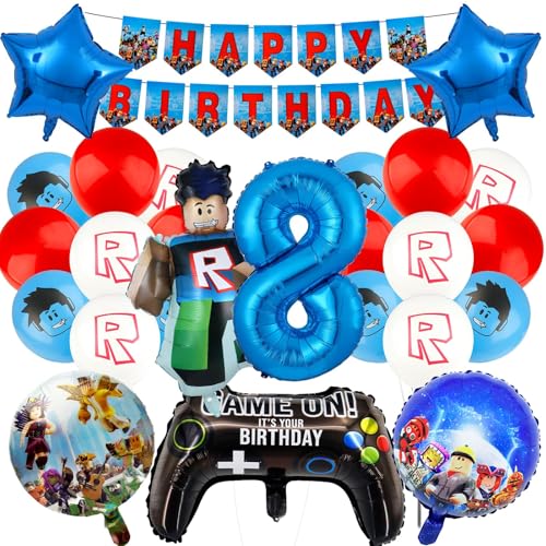 Luftballon10 Rob-lx Luftballons Geburtstag Deko 8 Jahre, Rob-lx Ballons Geburtstagsdeko 8 Jahr Kindergeburtstag Deko Happy Birthday Banner Folienballons Deko Geburtstag für Kinder Mädchen Party Deko Luftballon10 Rob-lx Luftballons Geburtstag Deko 8 Jahre, Rob-lx Ballons Geburtstagsdeko 8 Jahr Kindergeburtstag Deko Happy Birthday Banner Folienballons Deko Geburtstag für Kinder Mädchen Party Deko von Ainvliya