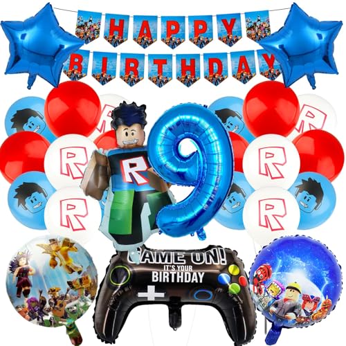 Luftballon11 Rob-lx Luftballons Geburtstag Deko 9 Jahre, Rob-lx Ballons Geburtstagsdeko 9 Jahr Kindergeburtstag Deko Happy Birthday Banner Folienballons Deko Geburtstag für Kinder Mädchen Party Deko Luftballon11 Rob-lx Luftballons Geburtstag Deko 9 Jahre, Rob-lx Ballons Geburtstagsdeko 9 Jahr Kindergeburtstag Deko Happy Birthday Banner Folienballons Deko Geburtstag für Kinder Mädchen Party Deko von Ainvliya
