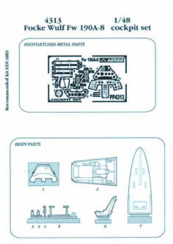 Focke-Wulf Fw 190 A-8 - Cockpit set [Eduard] von Aires