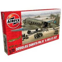 AIRFIX 989008 1:72 Douglas Dakota Mk.III und Willys Jeep von Airfix