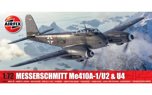 Airfix - 1/72 Me 410A-1 - Plastikmodellbausatz, Unlackiertes Grau von Airfix