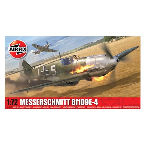 Airfix - 1/72 Messerschmitt Bf109E-4 - Plastikmodellbausatz, Unlackiert von Airfix