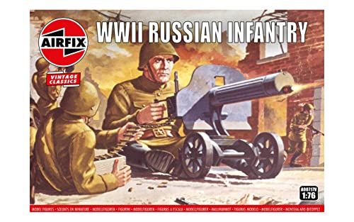 Airfix 1/76 Russische Infanterie. Plastikmodellbausatz für sowjetische WWII Infanterie, insgesamt 48 Teile für Figuren in 16 verschiedenen Posen. von Airfix