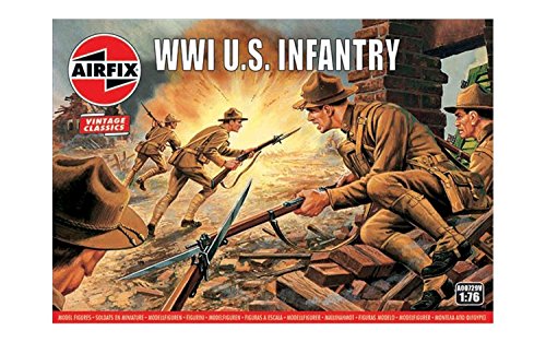 Airfix A00729V 1/76 US Infanterie Figuren WWI U.S. Infantry, Vintage Classics, grau von Airfix