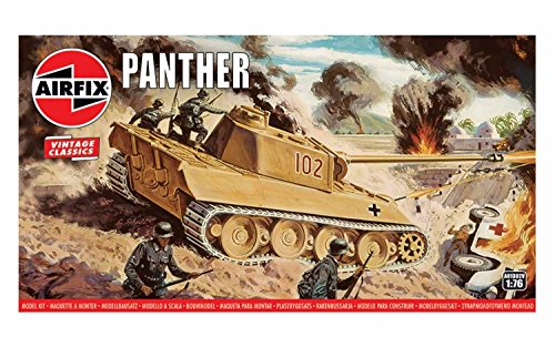 Airfix A01302V 1/76 Modellbausatz Panther Tank, Vintage Classics, grau, 1: 76 Scale von Airfix