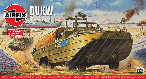 Airfix A02316V 1/76 DUKW Militärfahrzeug Modellbausatz, Modellbauzubehör, Mehrfarbig, 1: 76 Scale von Airfix