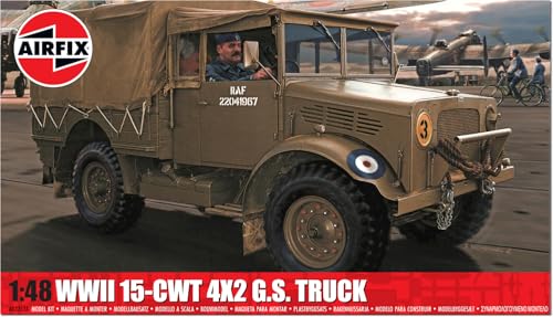 Airfix A03313A WWII RAF 15-CWT 4x2 G.S. Truck, Militärfahrzeuge ab 8 Jahren von Airfix