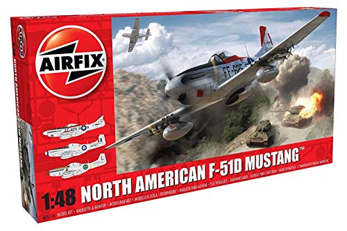 Airfix A05136 1/48 Modellbausatz North American F51D Mustang, grau von Airfix