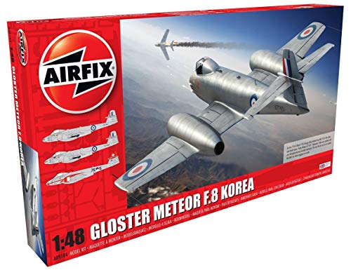 Airfix A09184 1/48 Gloster Meteor F8, KoreaKrieg Messerschmitt Modellbausatz, Grau, 1:48 von Airfix