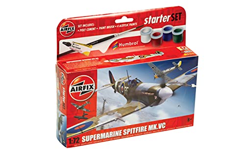 Airfix A55001 1/72 Small Beginners Set Supermarine Spitfire Mk.Vc, Mehrfarbig von Airfix