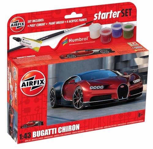 Airfix A55005 Startersets-Bugatti Chiron Modellbausatz, Mehrfarbig von Airfix