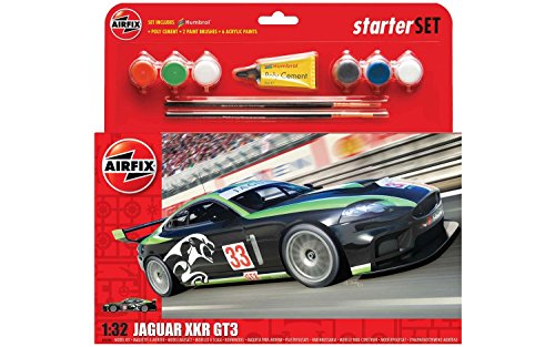 Airfix A55306 1/32 Large Starter Set, Jaguar XKR GT3 Modellbausatz von Airfix