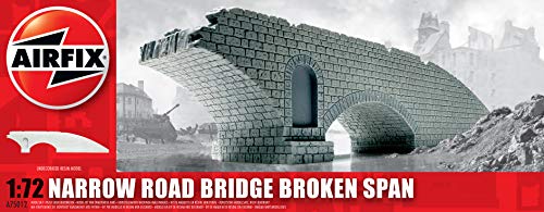 Airfix A75012 1/72 Schmale Straßenbrücke, zerstört Armee Modellbausatz, grau, 290 mm von Airfix