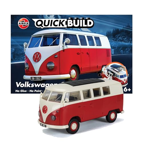 QUICKBUILD VW Camper-Van Modellbausatz, rot von Airfix