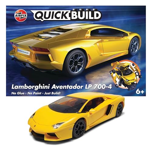 QUICKBUILD Lamborghini Aventador Modellbausatz, gelb von Airfix