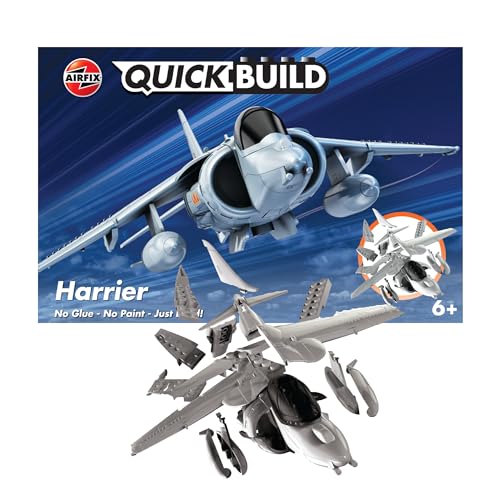 QUICKBUILD Harrier Modellbausatz, Grau von Airfix