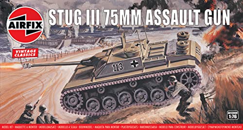 Sturmgeschütz III 75mm Modellbausatz, Grau von Airfix