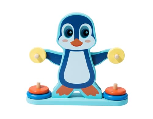 AisAisle Pinguin-Balance-Spiel, Balance-Pinguin-Spiel für Kinder, Pinguin-Spielzeug für Kinder 3-5, Holzspielzeug für Kinder, Montessori-Pinguin-Tischspiel von AisAisle