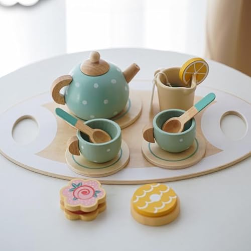 Kids Tea Set for Girls, Wooden Tea Set for Toddler Girl, Toddler Tea Set Kids, Wooden Tea Party Set for Little Girls, Wooden Tea Set for Kids, Kids Tea Party Set, Play Tea Set, Mini Tea Set von AisAisle