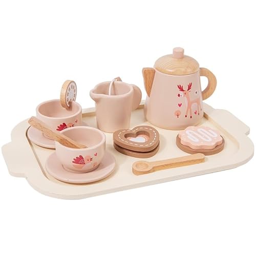 Kids Tea Set for Girls, Wooden Tea Set for Toddler Girl, Toddler Tea Set Kids, Wooden Tea Party Set for Little Girls, Wooden Tea Set for Kids, Kids Tea Party Set, Play Tea Set, Mini Tea Set von AisAisle