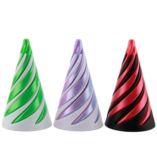 3 Stück Impossible Cone Fidget Toy, Fidget Toys Erwachsene, Spirale Spielzeug für Kinder, 3D Printed Stress Spielzeug, Steampunk Wirbelwunder Fidget 3 Stück Impossible Cone Fidget Toy, Fidget Toys Erwachsene, Spirale Spielzeug für Kinder, 3D Printed Stress Spielzeug, Steampunk Wirbelwunder Fidget von Aisikoo