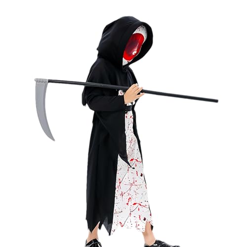 Aisyrain Halloween-Kostüme,Cosplay-Kostüme für Kinder,Multifunktionale Cosplay-Kostüme | Sensenmann- und Vampir-Teufelsauge-Kostüm für Bühnen- und Anime-Shows von Aisyrain