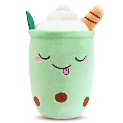 Aitsite Bubble Tea Kuscheltier, Squishy Bubble Tea Bubble Tea Plüschtier Mini Cute Kuscheltier Klein Kuscheltier Mädchen Bubble Tea Plüschtier Kawaii Plush Süße Kuscheltiere Kissen Milk Tea Doll von Aitsite