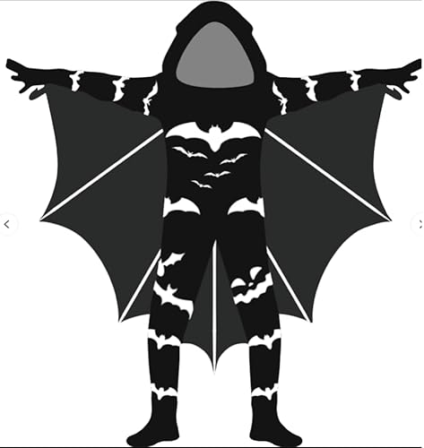 Aitsite Halloween Kostüme, leuchtende Fledermausanzüge, Fledermausanzüge für Jungen, Fledermaus-Einteiler für Kinder, Halloween für Jungen und Mädchen, Karnevalskostüme von Aitsite