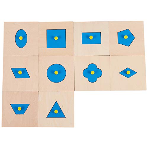 Aiwjeakh 10 StüCke Familien Version Geometrische Formen Panel/EinsäTze Pegged Sensorial Spielzeug für Kinder von Aiwjeakh