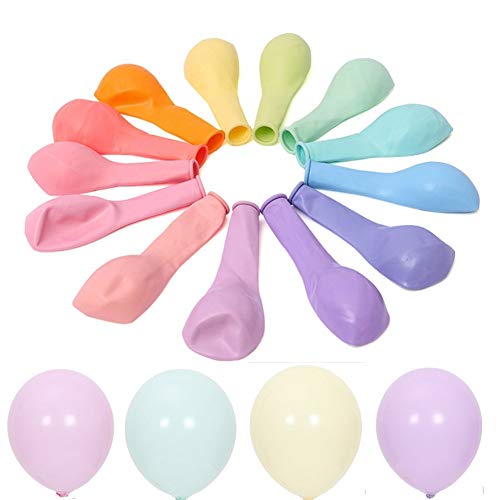 Aiwjeakh 100 Stück 12 Pastell Ballon Macaron Farbige Pastell Hochzeits Dekor Ballon Sortiert von Aiwjeakh