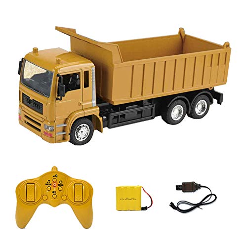 Aiwjeakh 10CH RC Kipper 2,4 HZ Fernbedienung Hydraulic Dump Engineering Fahrzeug Geschenk Transporter für Kinder von Aiwjeakh