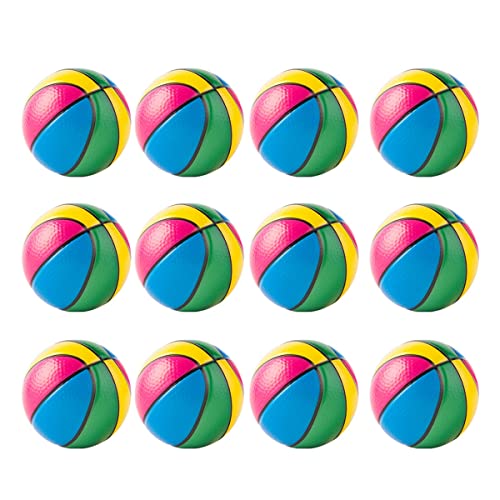 Aiwjeakh 12Pcs Handbasketball-Übungs-Weicher Elastischer Stressabbau-Ball-Kind-Kleiner Ball-Spielzeug-Erwachsenes Massage-Spielzeug von Aiwjeakh