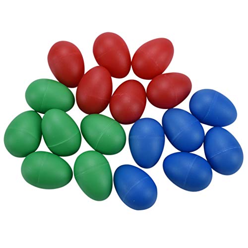 Aiwjeakh 18Pcs Egg Shakers Kunststoff Egg Music Shakers für Kinder Maracas Eggs Percussion Toys von Aiwjeakh