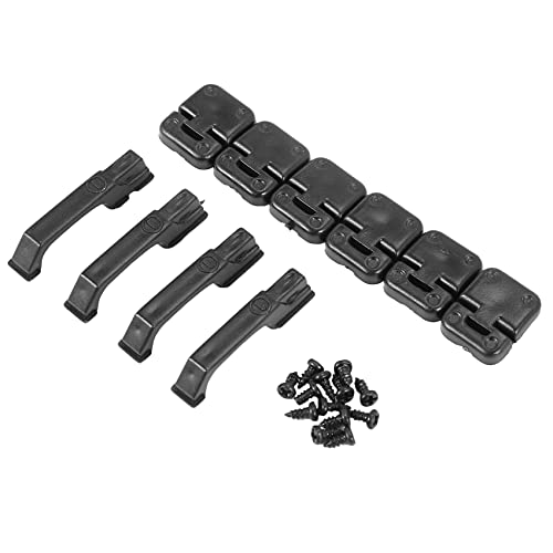 Aiwjeakh 1Set Schwarz Plastic Climbing AutotüRscharniere und TüRgriffe für 1:10 RC Crawler für TRX4 von Aiwjeakh