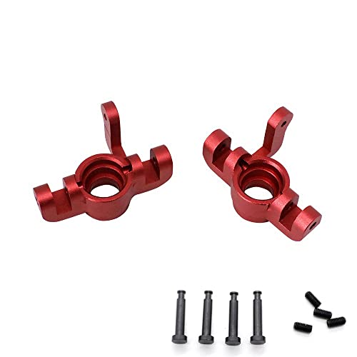 Aiwjeakh 2 StüCke Metall Vordere Achs Schenkel Block Spindel für Lasernut U4 4WD 1/10 RC Auto Upgrade Teile ZubehöR,Rot von Aiwjeakh