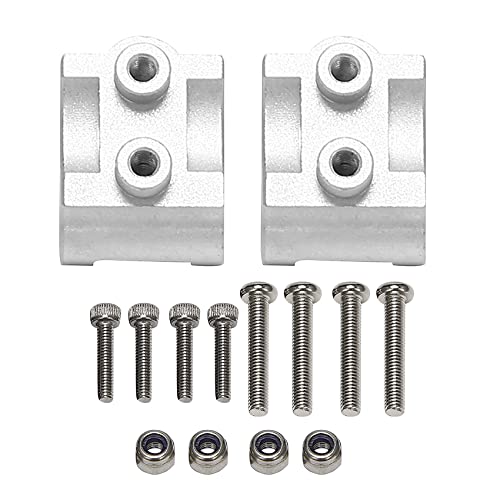 Aiwjeakh 2PCS Metall StoßDäMpferhalterung für 1/10 Axial SCX10 II 90047 RC Cars Silber von Aiwjeakh