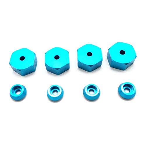 Aiwjeakh 4 STÜCKE 5 Mm Bis 12 Mm Metall-Kombinierer-Radnaben-Sechskantadapter für D12 C24 C34 B24 B36 MN D90 D99 RC-Auto-Upgrade-Teile, Blau von Aiwjeakh