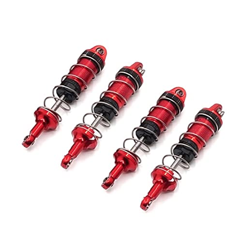 Aiwjeakh 4 StüCke Metall StoßDäMpfer DäMpfer für SCY 16101 16102 16103 1/16 RC Auto Upgrades Teile ZubehöR,Rot von Aiwjeakh