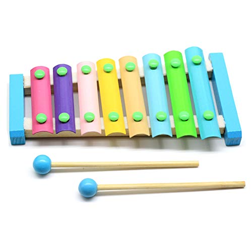 Aiwjeakh Kinder Musik Instrument Hand Klopfen auf Dem Klavier Spielzeug 8 Tone Buntes Spielzeug Percussion Xylophon von Aiwjeakh