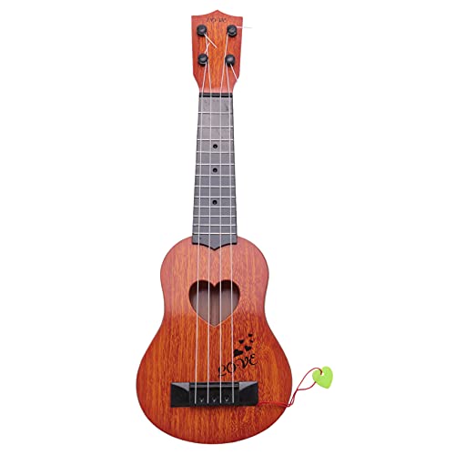 Aiwjeakh Kindliche Bildung Gitarre Spielzeug Klassische Ukulele Gitarre Instrument Simulation Kleine Gitarre Kindergarten Instrument Vier Saitige Gitarre Kann Ukulele Orange Spielen von Aiwjeakh