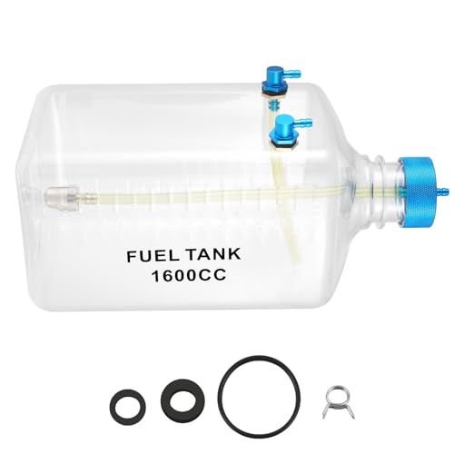 Aiwjeakh Kraftstofftank Benzin Transparente Plastikflasche 1600CC CNC für RC Gas und Nitro Flugzeug von Aiwjeakh