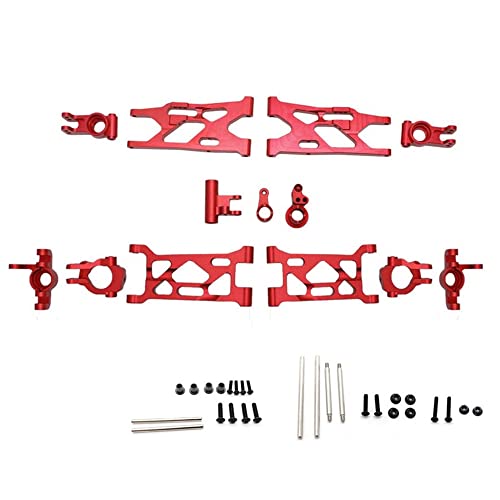 Aiwjeakh Metall Lenkspindel Naben TräGer Lenker Satz für Lasernut U4 4WD 1/10 RC Auto Upgrade ZubehöR,Rot von Aiwjeakh